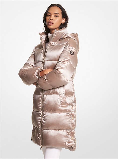 Satin Ciré Puffer Coat 